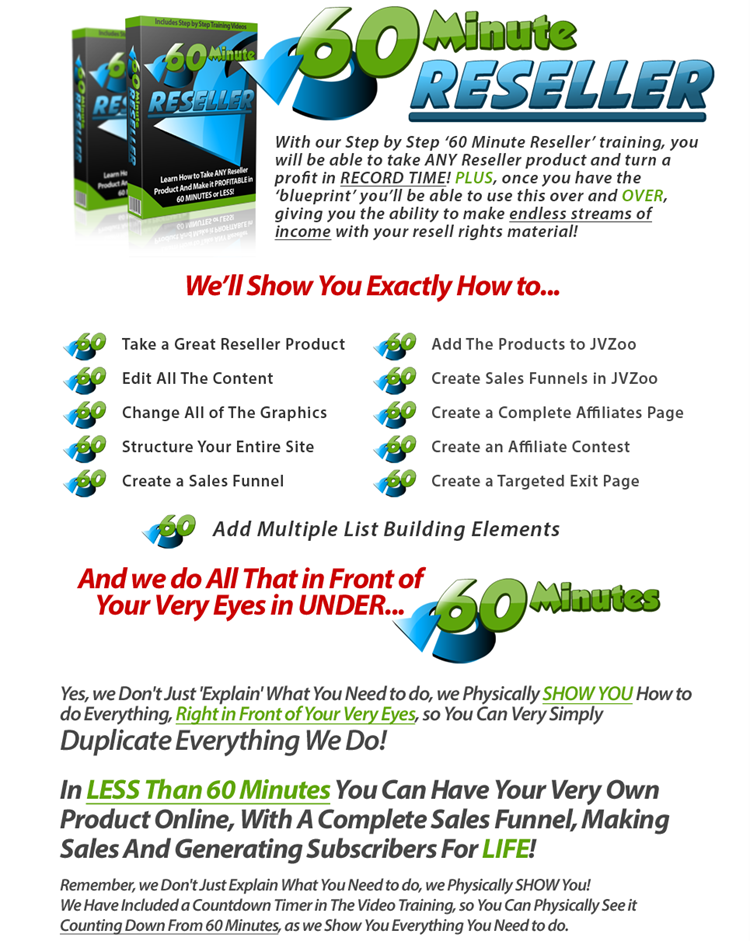 60 minute reseller