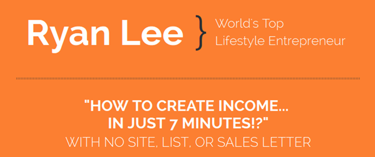 Kết quả hình ảnh cho Ryan Lee - 7 Minute Income