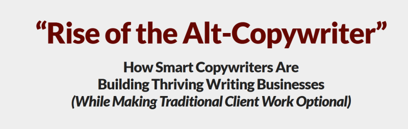 Ben Settle Client-less Copywriter Course Cover